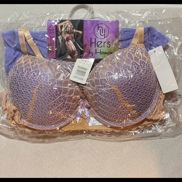Hers By Herman Bra & Panties Set 36C/L (Comes In Different Sizes